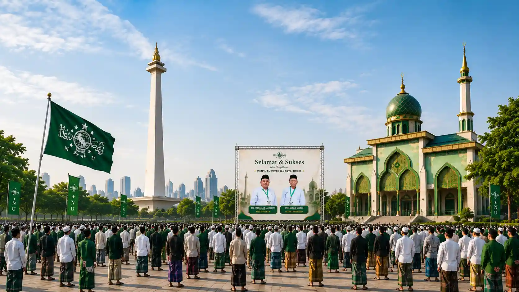 Kebersamaan pengurus dan warga PWNU Pengurus Wilayah Provinsi Papua Tengah